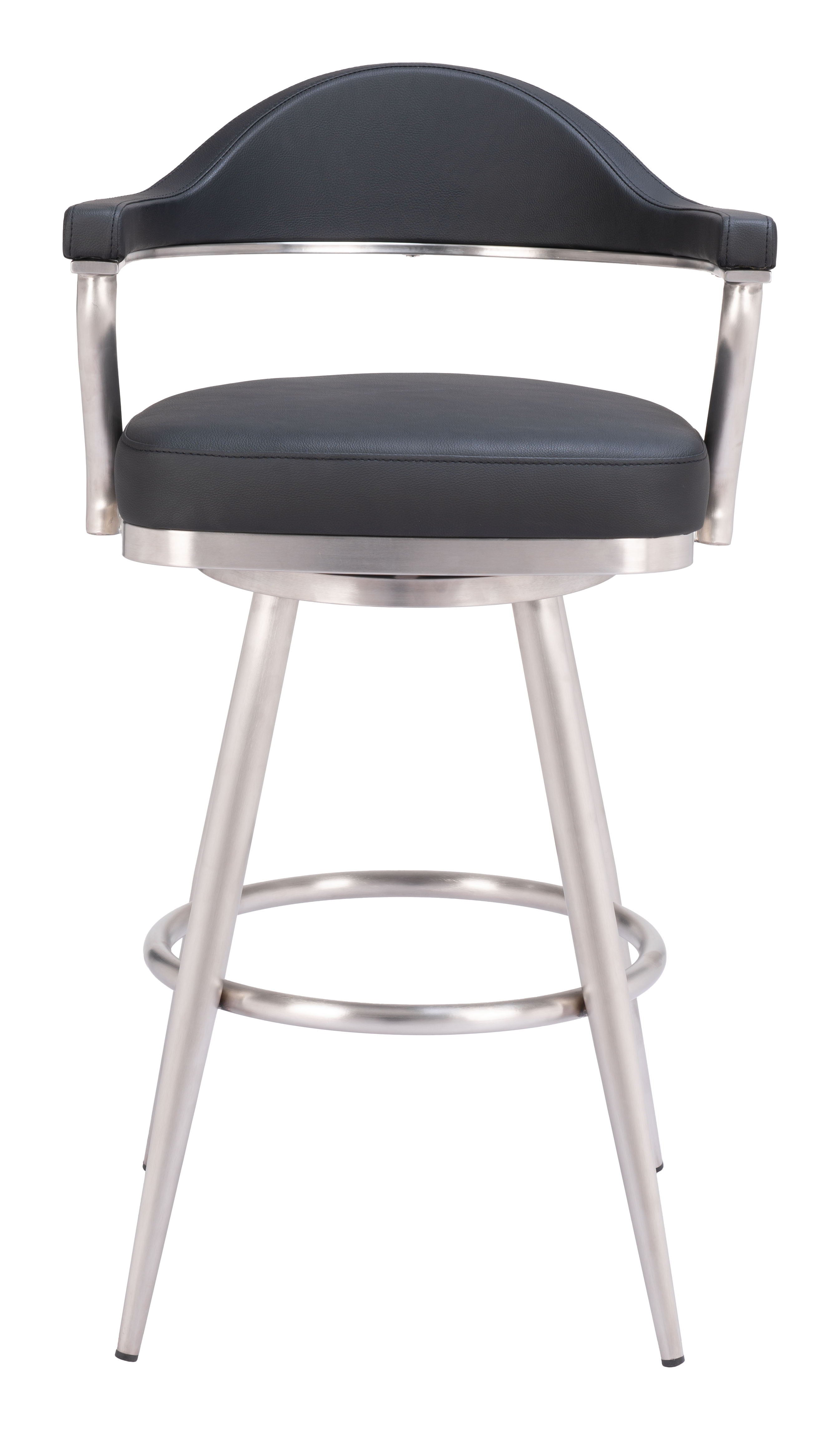 Vagur - Swivel Barstool - Black - Premium Bar Height (28"-30") from Zuo Modern - Just $900! Shop now at brett interiors