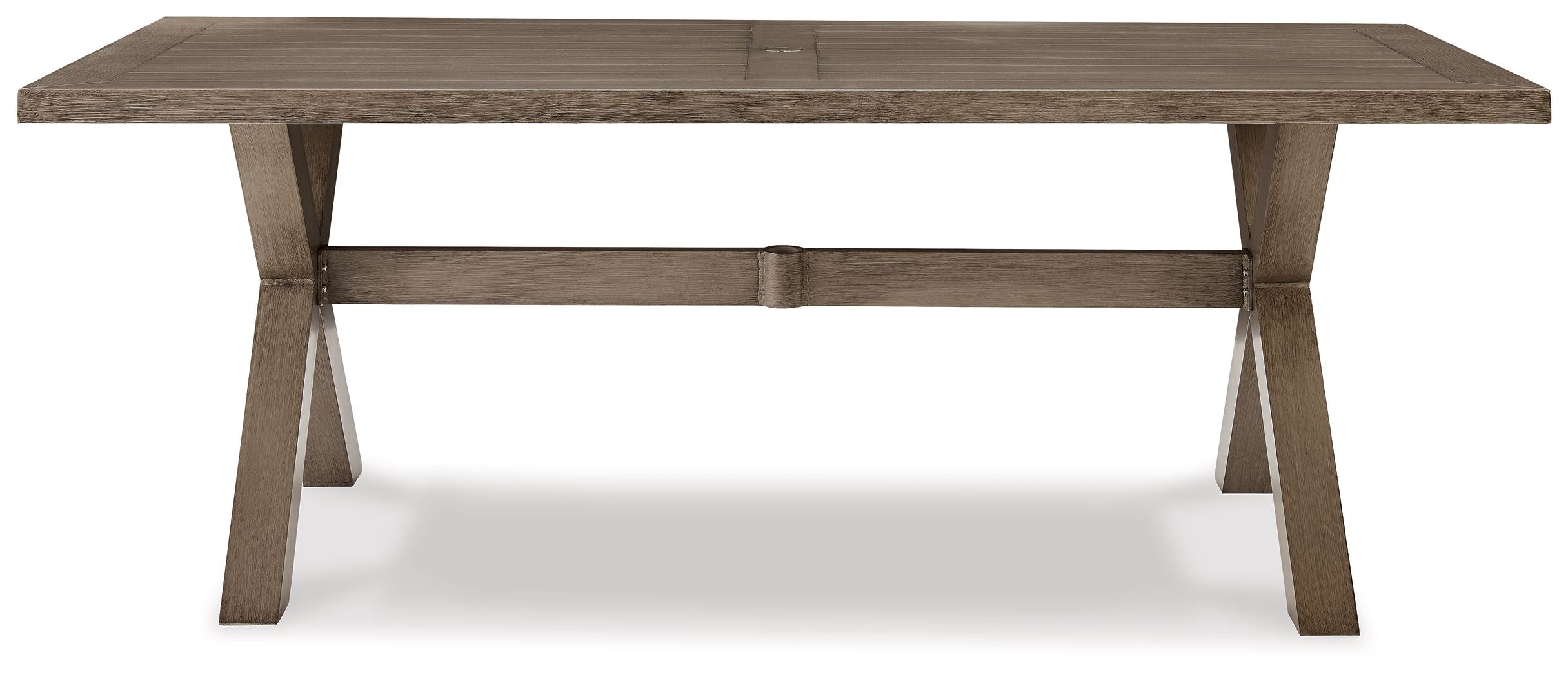 Beach Front - Beige - Rect Dining Table W/Umb Opt - Premium Dining Tables from Signature Design by Ashley® - Just $1204.10! Shop now at brett interiors