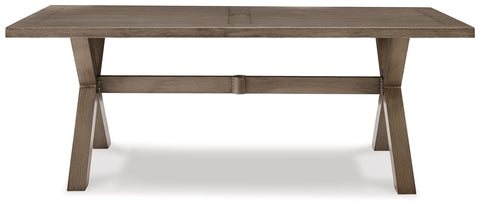 Beach Front - Beige - Rect Dining Table W/Umb Opt - Premium Dining Tables from Signature Design by Ashley® - Just $1204.10! Shop now at brett interiors