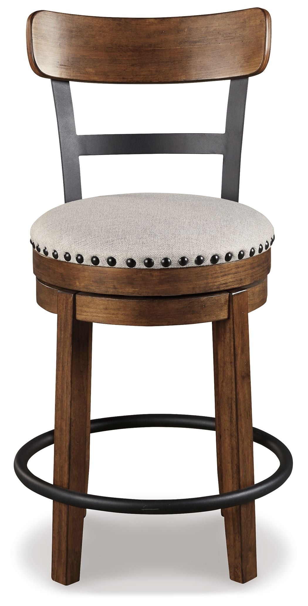 Valebeck - Full Back Swivel Stool - Premium Counter Height (24"-27") from Signature Design by Ashley® - Just $254.10! Shop now at brett interiors