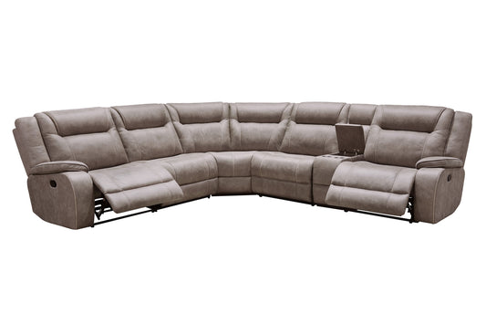 Blake - 6 Piece Modular Reclining Sectional And Entertainment Console - Desert Taupe - Premium Reclining Sectionals from Parker Living - Just $2497.50! Shop now at brett interiors