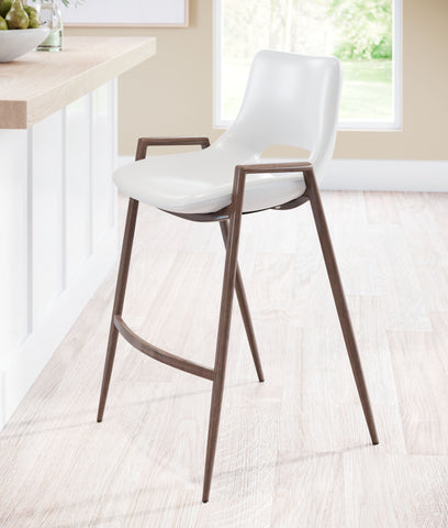 Desi - Counter Stool (Set of 2) Walnut Legs - Premium Stool Sets from Zuo Modern - Just $1400! Shop now at brett interiors