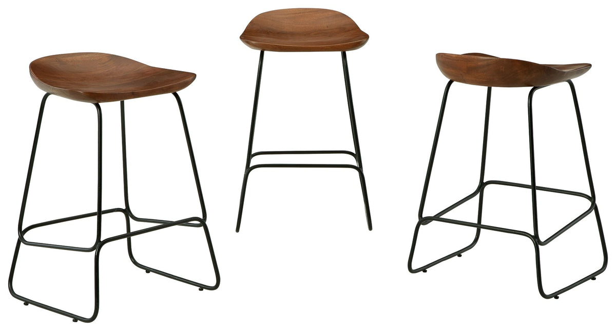 Wilinruck - Dark Brown - Stool (Set of 3) - Premium Stool Sets from Signature Design by Ashley® - Just $493.80! Shop now at brett interiors