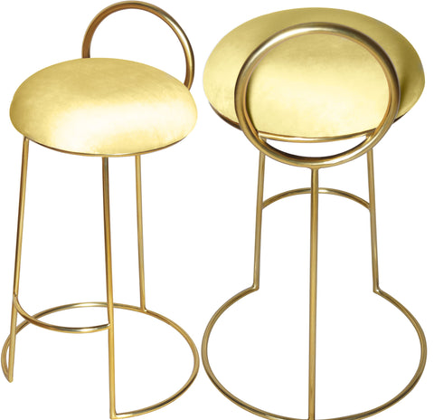 Ring - Counter Stool with Gold Legs - Premium Counter Height (24"-27") from Meridian Furniture - Just $362.50! Shop now at brett interiors