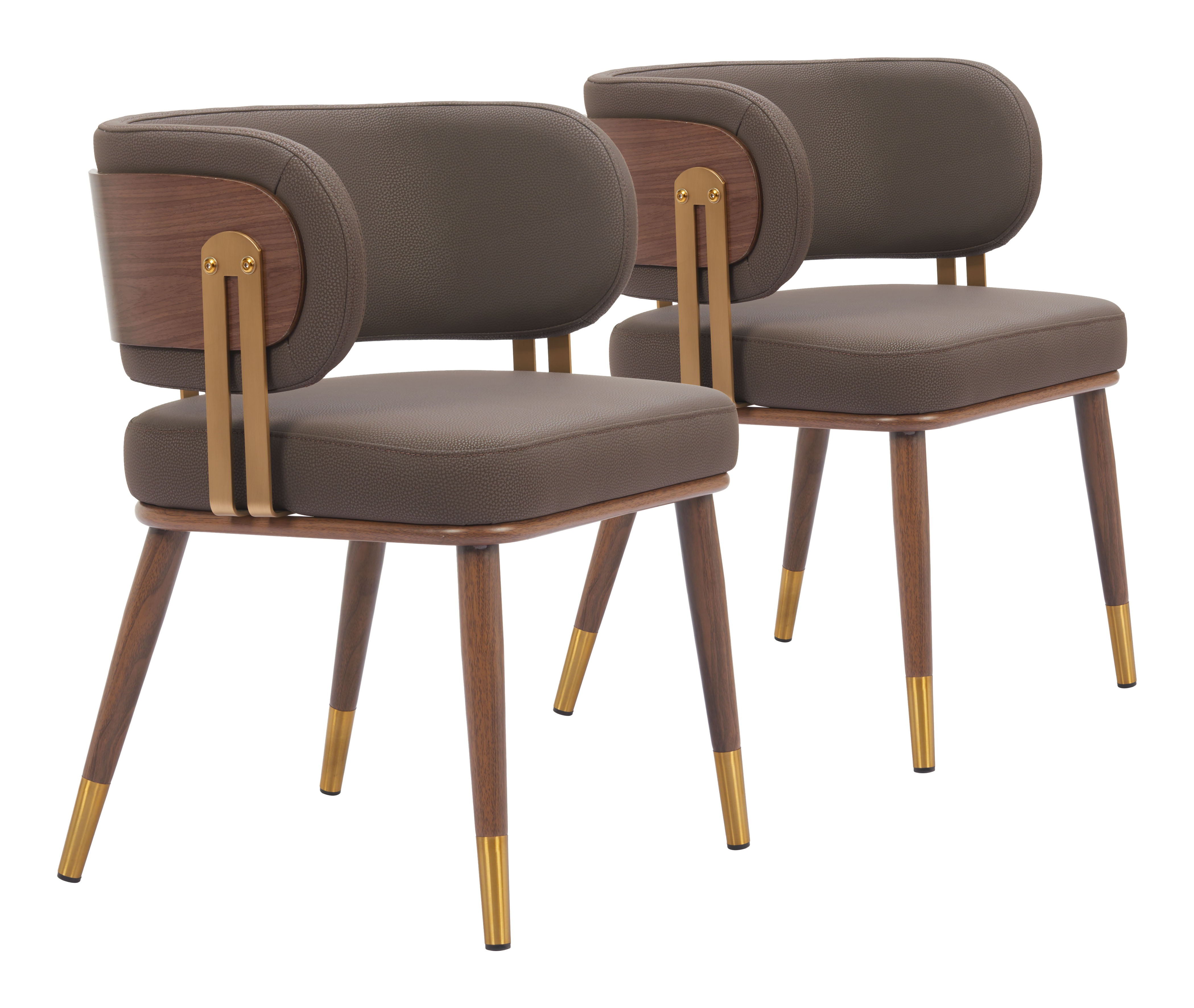 Brew - Dining Chair (Set of 2) - Brown - Premium Chair Sets from Zuo Modern - Just $2250! Shop now at brett interiors