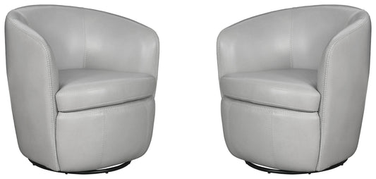 Barolo - 100% Italian Leather Swivel Club Chair (Set of 2) - Premium Chair Sets from Parker Living - Just $1095! Shop now at brett interiors