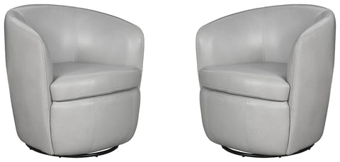 Barolo - 100% Italian Leather Swivel Club Chair (Set of 2) - Premium Chair Sets from Parker Living - Just $1095! Shop now at brett interiors