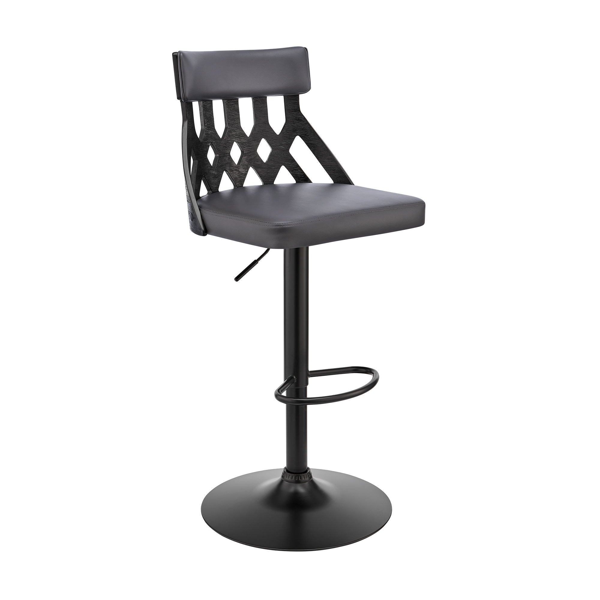 Angelo - Adjustable Swivel Bar Stool - Premium Adjustable Height from Armen Living - Just $240! Shop now at brett interiors