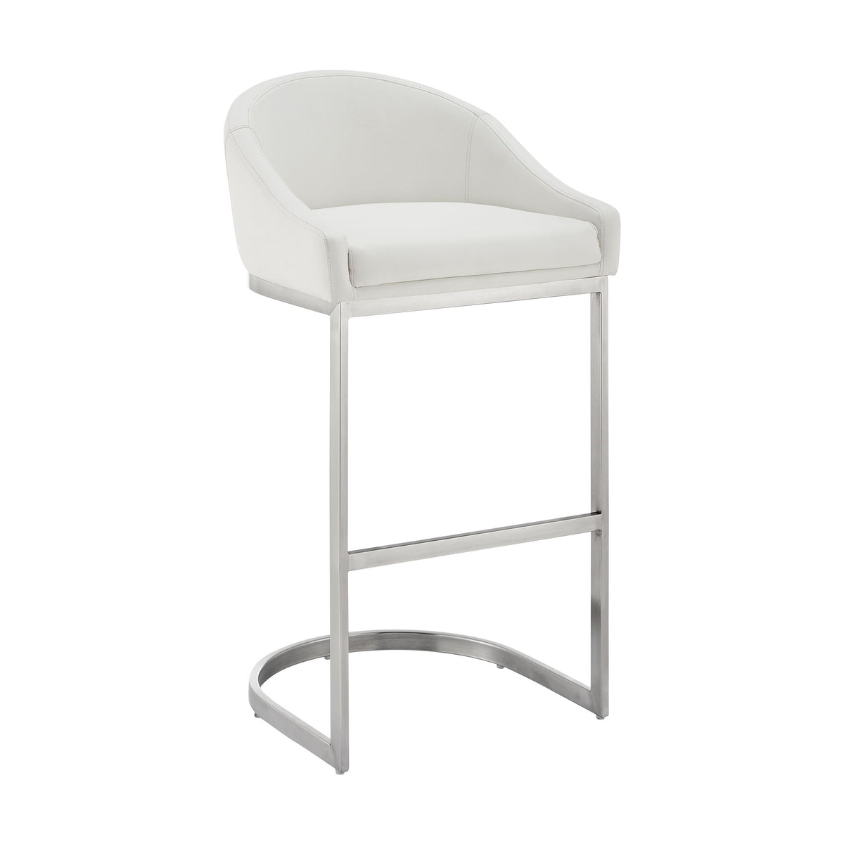 Katherine - Bar Stool - Brushed Steel - Premium Counter Height (24"-27") from Armen Living - Just $337.50! Shop now at brett interiors