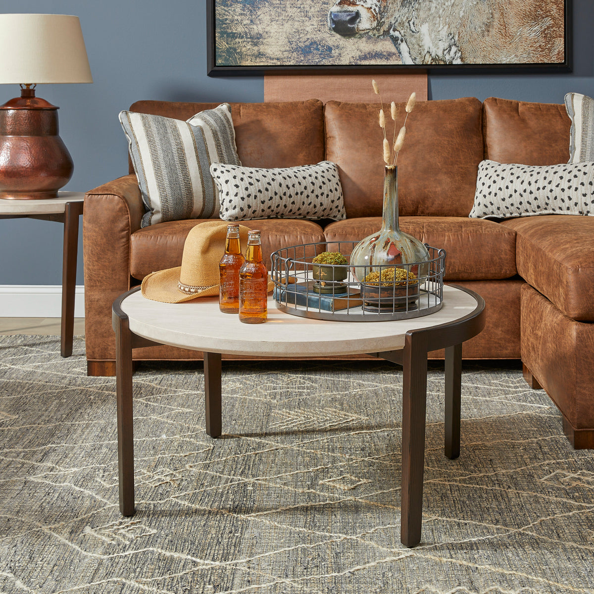 Palette - Occasional Round Coffee Table - Beige - Premium Coffee Tables from Flexsteel - Just $800! Shop now at brett interiors