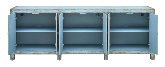 Marlowe - Six Door Credenza - Lia Aged Blue - Premium Credenzas from Coast2Coast Home - Just $7012.50! Shop now at brett interiors