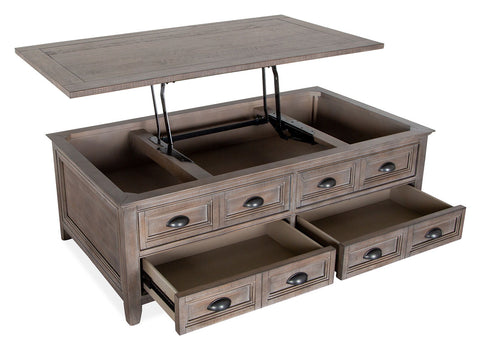 Paxton Place - Lift Top Storage Cocktail Table With Casters - Dovetail Grey - Premium Cocktail Tables from Magnussen Furniture - Just $1219! Shop now at brett interiors