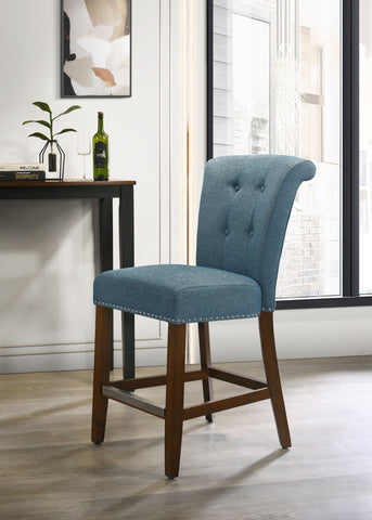 Auggie - 20.5" Fabric Counter Height Chair With Nailhead Trim - Premium Counter Height (24"-27") from Lilola Home - Just $124! Shop now at brett interiors