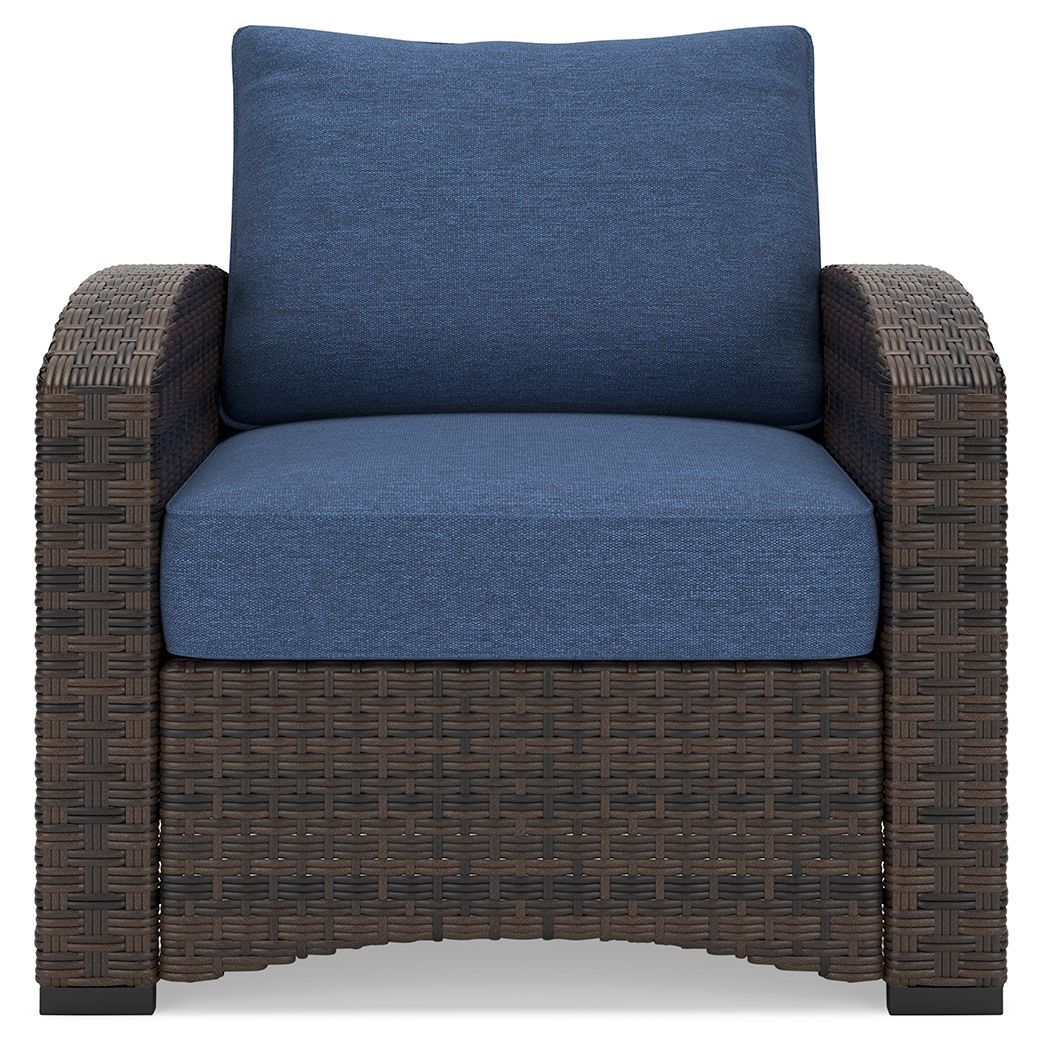 Windglow - Blue / Brown - Lounge Chair With Cushion - Premium Lounge Chairs from Signature Design by Ashley® - Just $454.38! Shop now at brett interiors