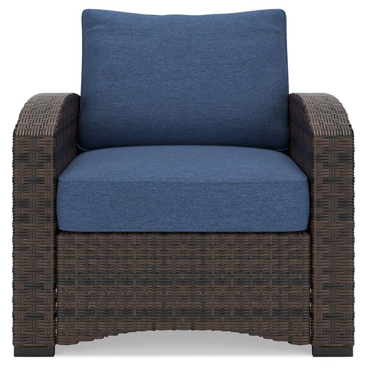 Windglow - Blue / Brown - Lounge Chair With Cushion - Premium Lounge Chairs from Signature Design by Ashley® - Just $454.38! Shop now at brett interiors