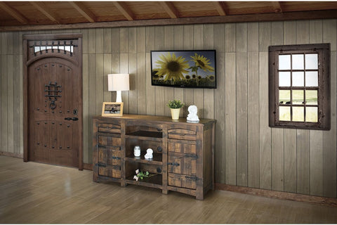 Mezcal - 60" TV Stand With 2 Drawer / 3 Shelves - Deep Brown - Premium TV Stands from International Furniture Direct - Just $1077.50! Shop now at brett interiors