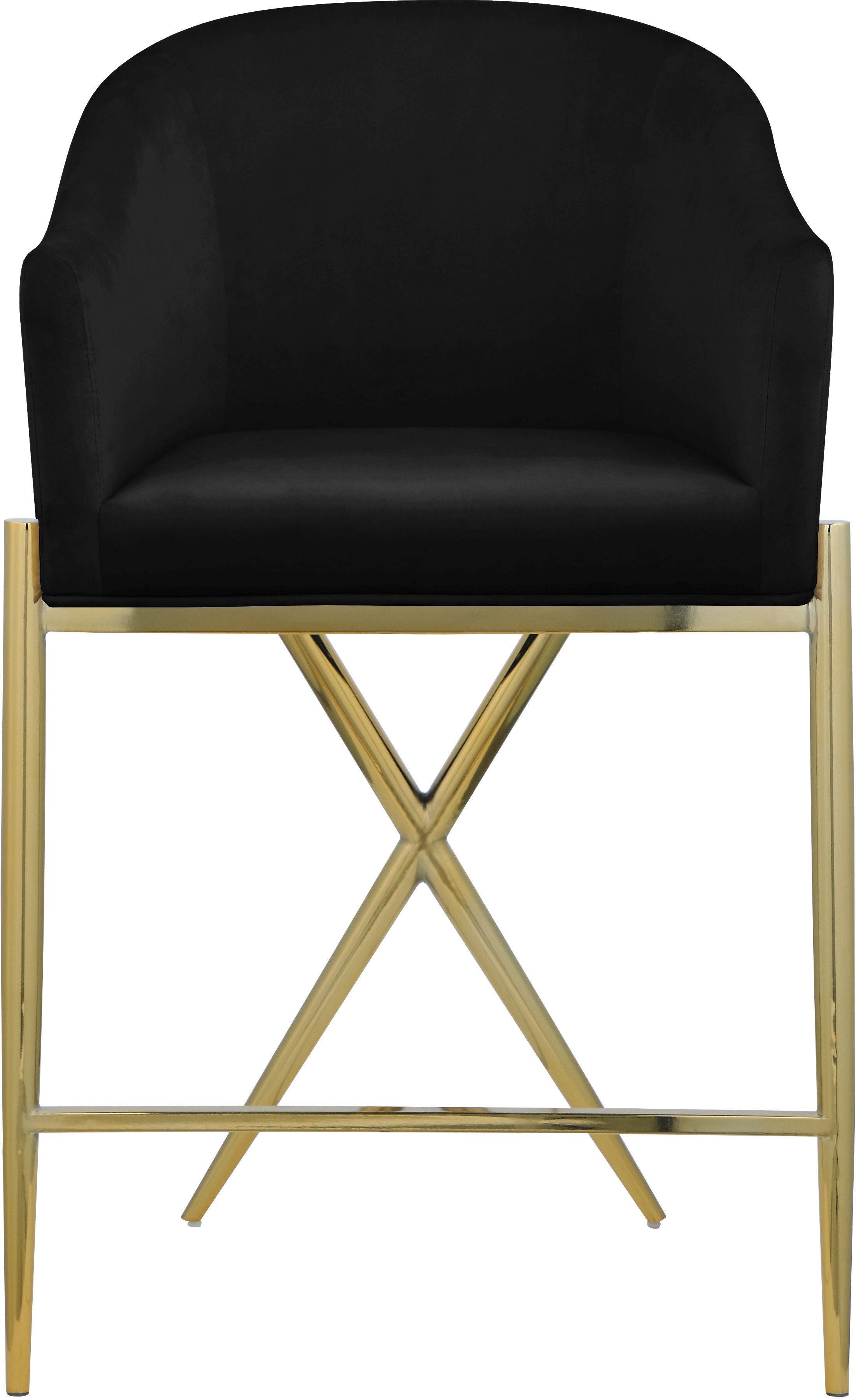 Xavier - Counter Stool with Gold Legs - Premium Counter Height (24"-27") from Meridian Furniture - Just $475! Shop now at brett interiors