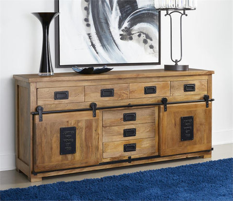 Coen - Two Door Seven Drawer Credenza - Natural - Premium Accent Cabinets from Coast2Coast Home - Just $4537.50! Shop now at brett interiors