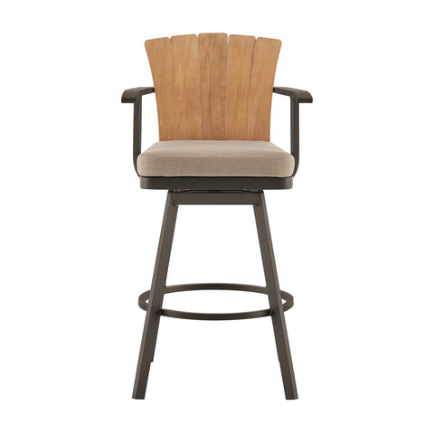 Hazel - Outdoor Patio Swivel Bar Stool - Premium Counter Height (24"-27") from Armen Living - Just $787.50! Shop now at brett interiors