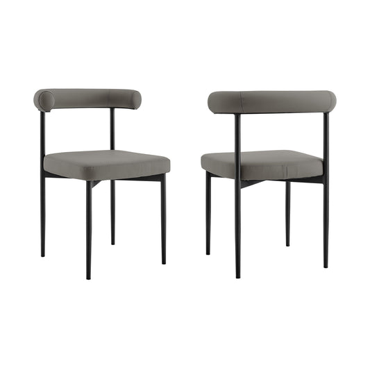 Shannon - Dining Chair (Set of 2) - Black Legs - Premium Chair Sets from Armen Living - Just $700! Shop now at brett interiors