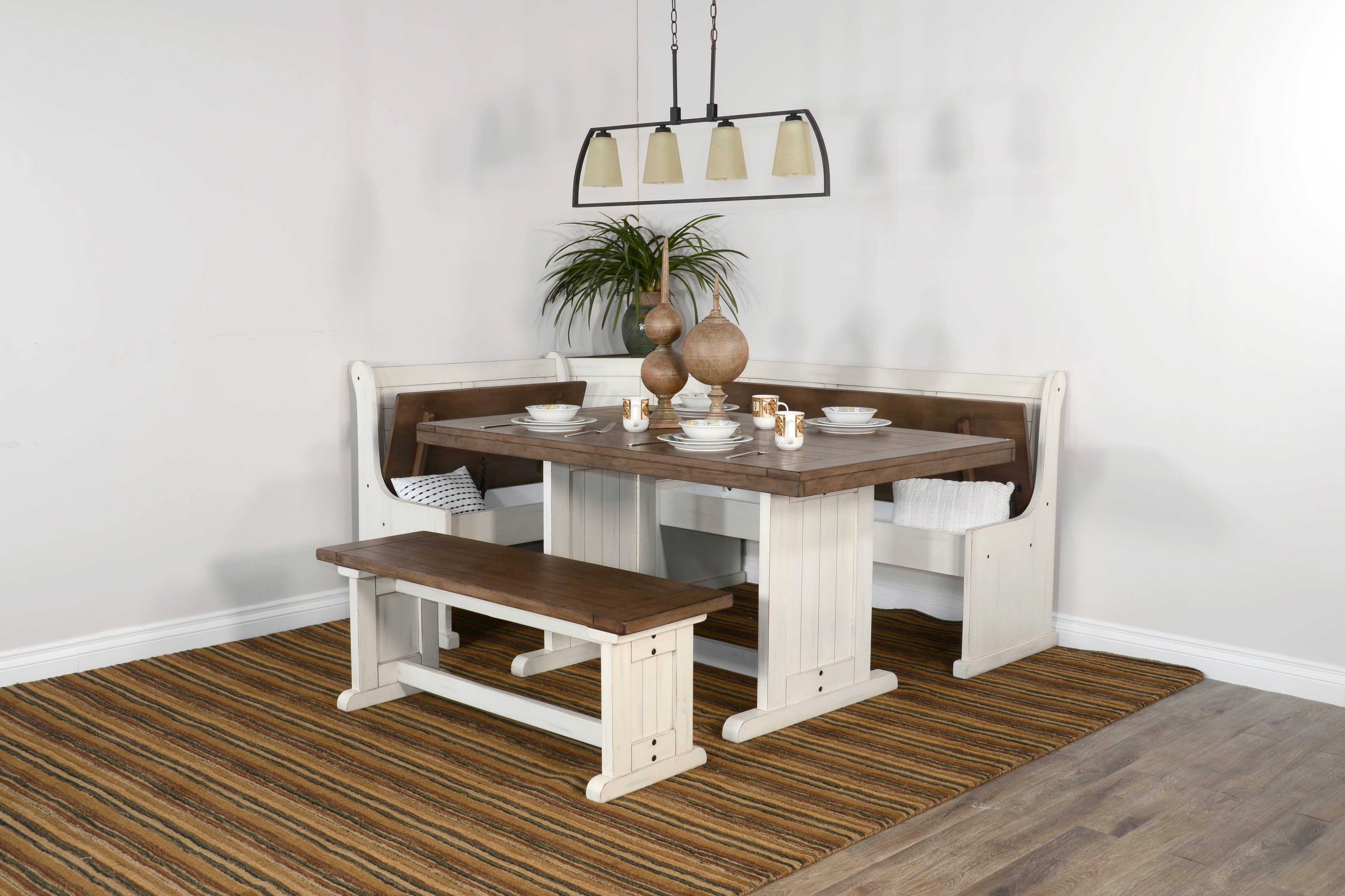 Pasadena - Breakfast Nook (4 Piece Set) - White - Premium 4 Piece Dining Room Sets from Sunny Designs - Just $1669! Shop now at brett interiors