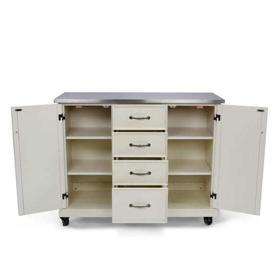 Bay Lodge - Kitchen Cart - Wood in White - Premium Bars & Bar Carts from Homestyles - Just $2107.48! Shop now at brett interiors