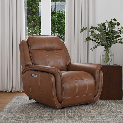 Swift - Power Recliner with Power Headrest & Lumbar - Dark Brown - Premium Reclining Chairs from Flexsteel - Just $1812.50! Shop now at brett interiors