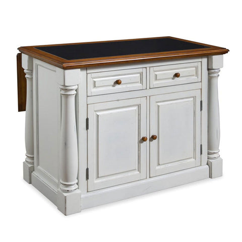 Monarch - Kitchen Island - Wood - White - Premium Islands & Carts from Homestyles - Just $3249.98! Shop now at brett interiors