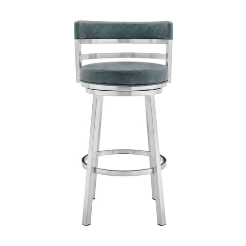 Madrid - Swivel Stainless Steel Bar Stool - Premium Counter Height (24"-27") from Armen Living - Just $415! Shop now at brett interiors