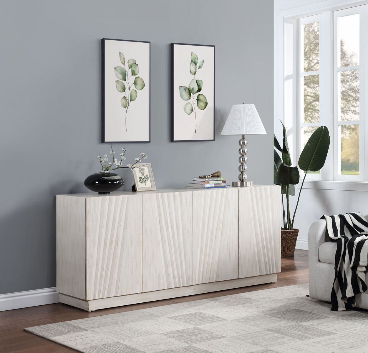 Callum - Four Door Credenza - Summer Sandcastle - Premium Credenzas from Coast2Coast Home - Just $3300! Shop now at brett interiors