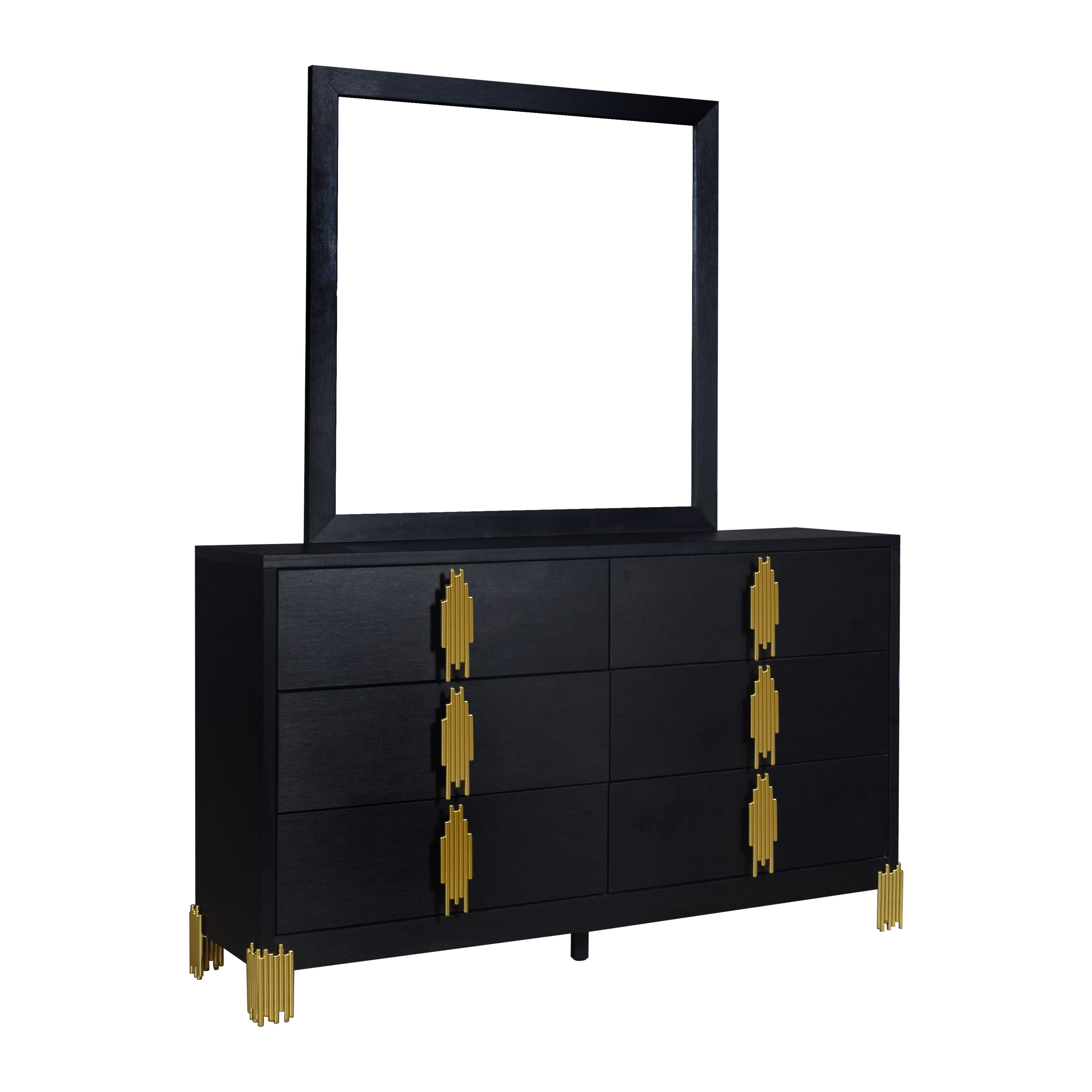 Empire - Dresser & Mirror - Black - Premium Dresser & Mirror from New Classic - Just $625! Shop now at brett interiors