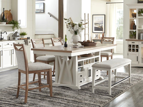 Americana Modern Dining - Upholstered Counter Chair (Set of 2) - Cotton - Premium Chair Sets from Parker House - Just $350! Shop now at brett interiors