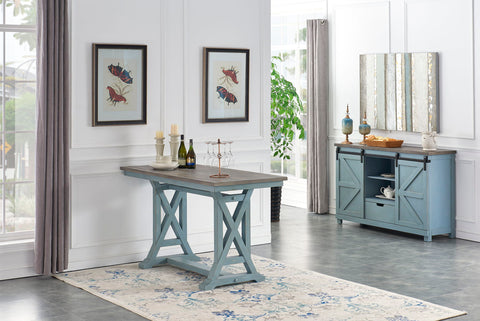 Bar Harbor - Hand Painted Table With Plank Style Top - Premium Dining Tables from Coast2Coast Home - Just $1402.50! Shop now at brett interiors