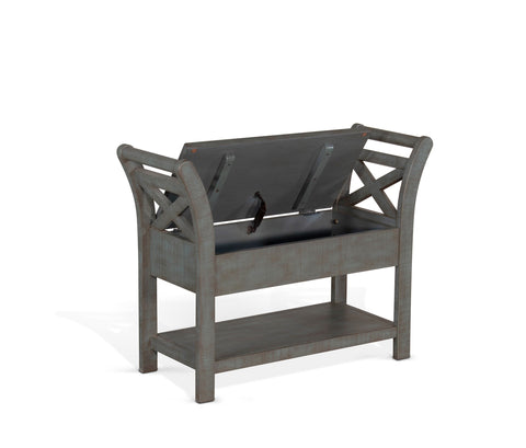 Ranch House - Accent Bench With Storage - Dark Gray / Blue - Premium Storage Benches from Sunny Designs - Just $247! Shop now at brett interiors