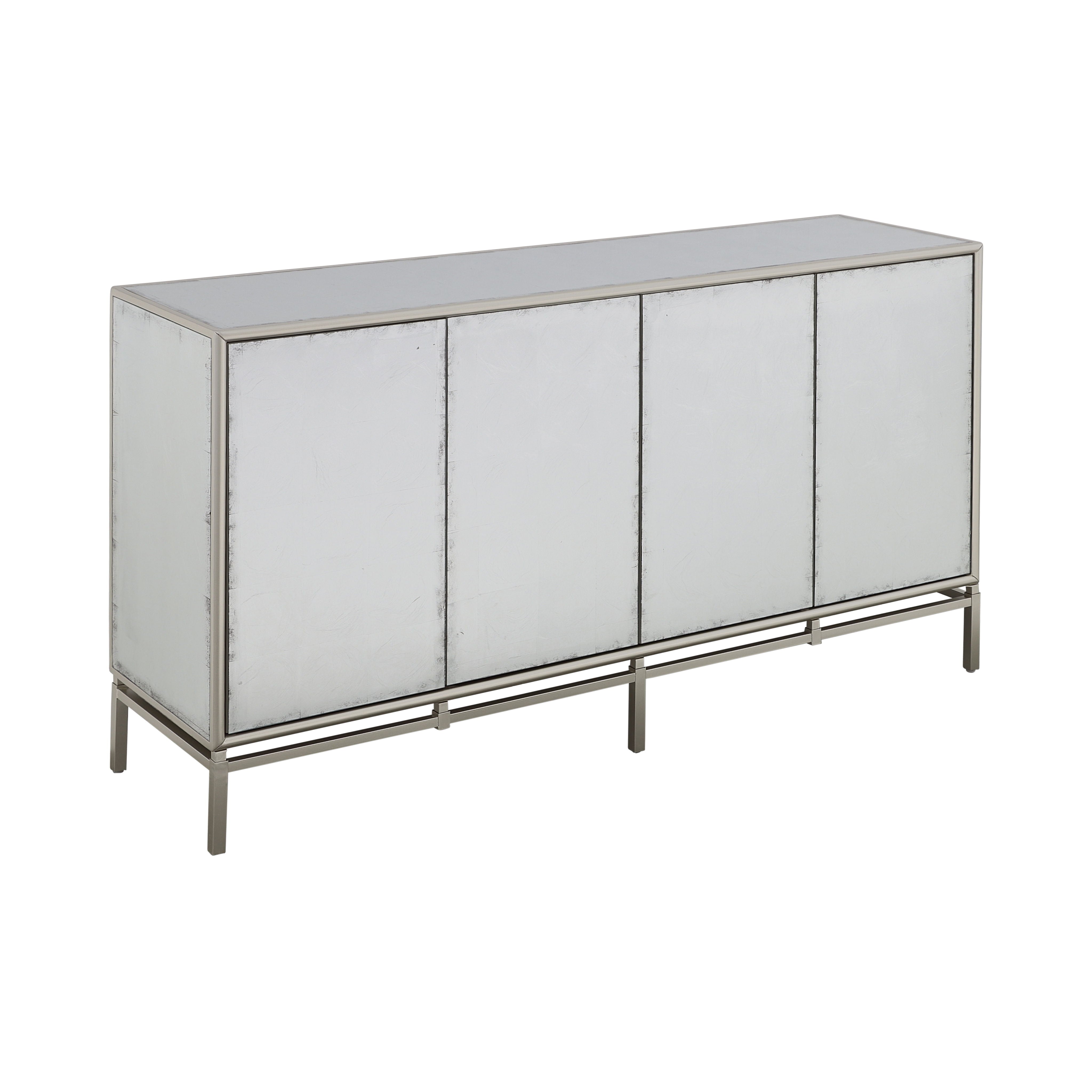 Silvermist - Four Door Credenza - Silver - Premium Credenzas from Coast2Coast Home - Just $4537.50! Shop now at brett interiors