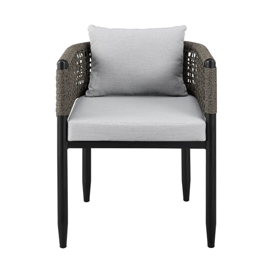 Alegria - Outdoor Patio Dining Chair With Cushions (Set of 2) - Gray - Premium Chair Sets from Armen Living - Just $1395! Shop now at brett interiors