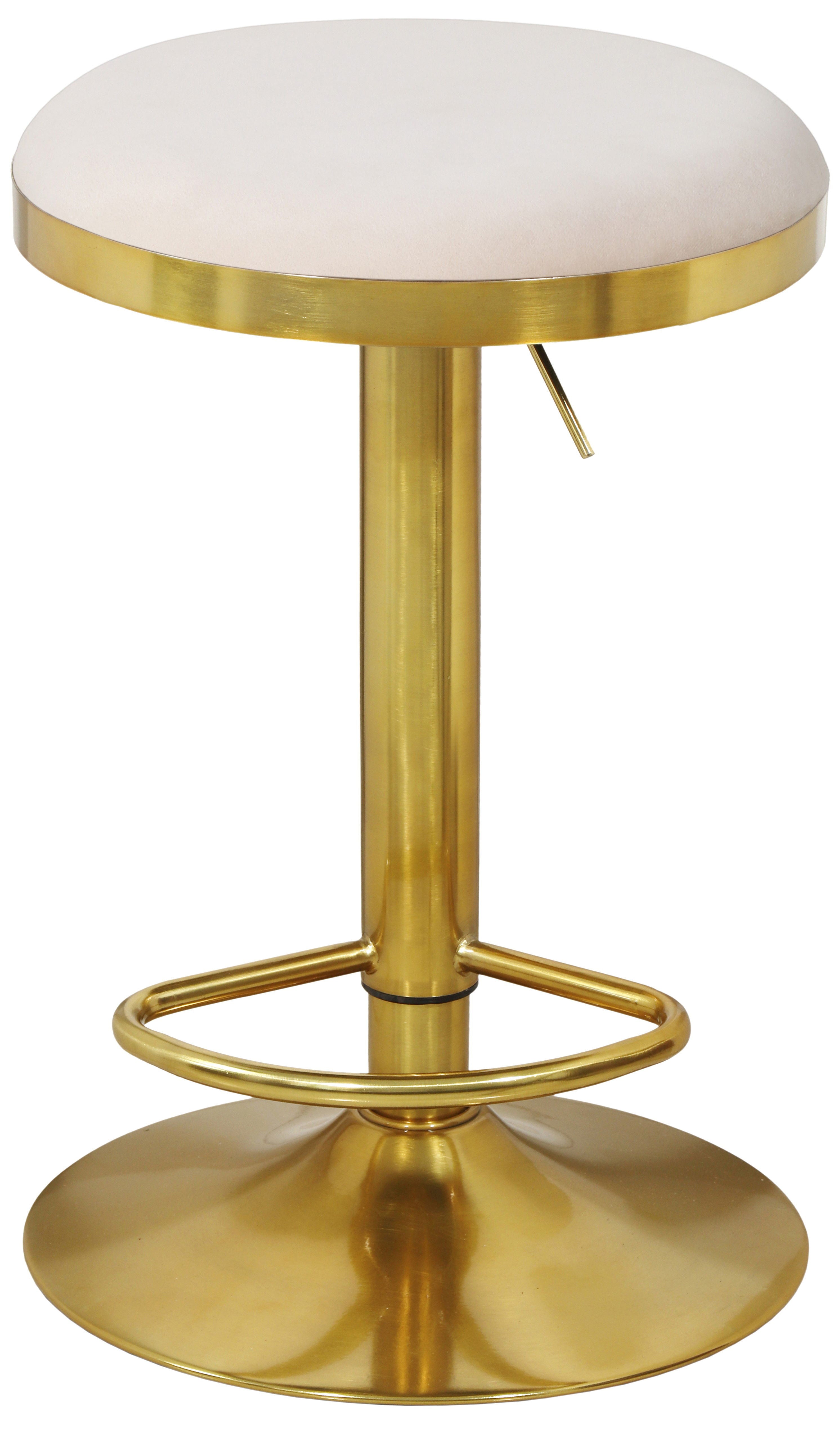 Brody - Adjustable Stool, Gold Base - Premium Adjustable Stools from Meridian Furniture - Just $337.50! Shop now at brett interiors