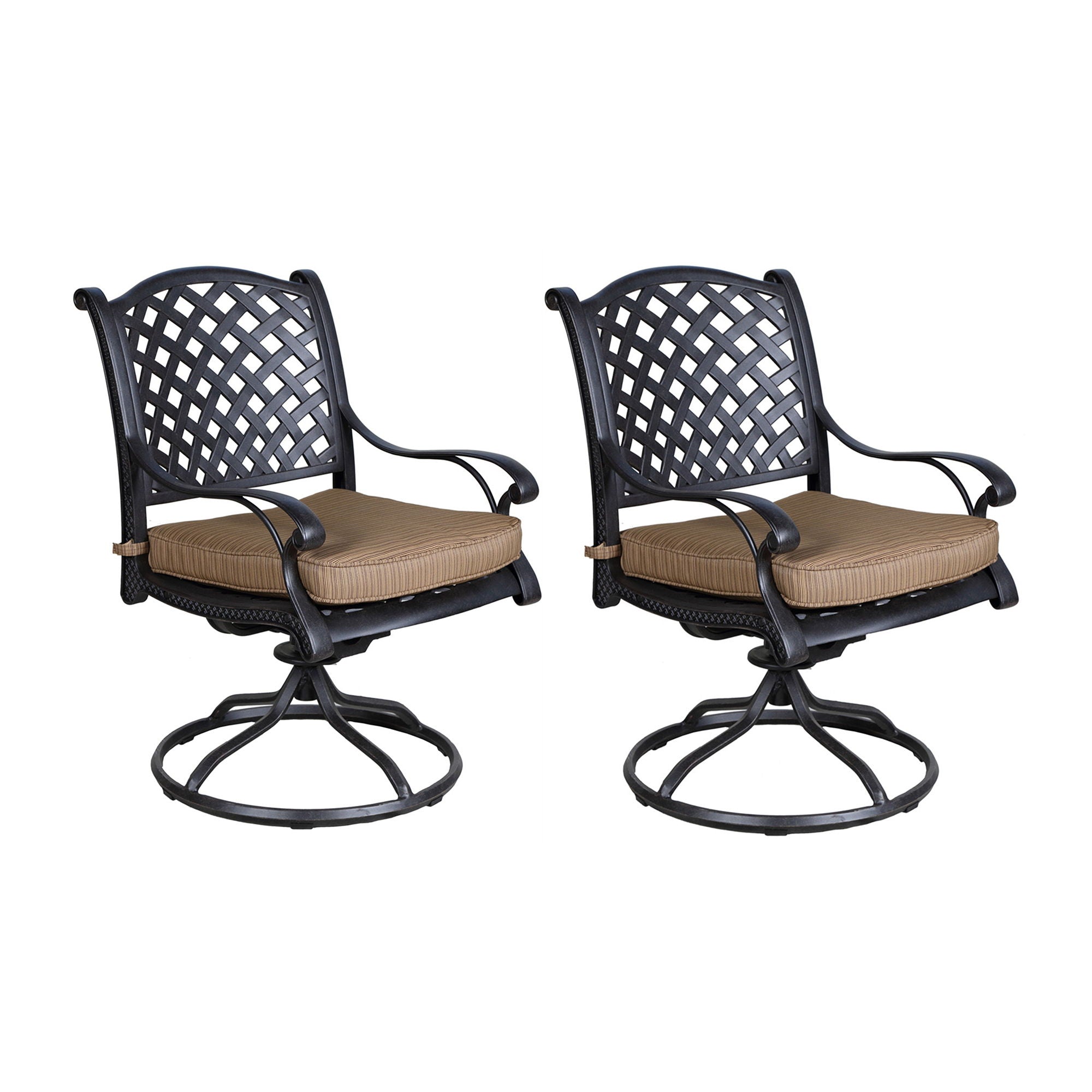 Patio Outdoor Dining Swivel Rocker Chairs With Cushion (Set of 2) - Premium Chair Sets from Gather Craft - Just $961! Shop now at brett interiors