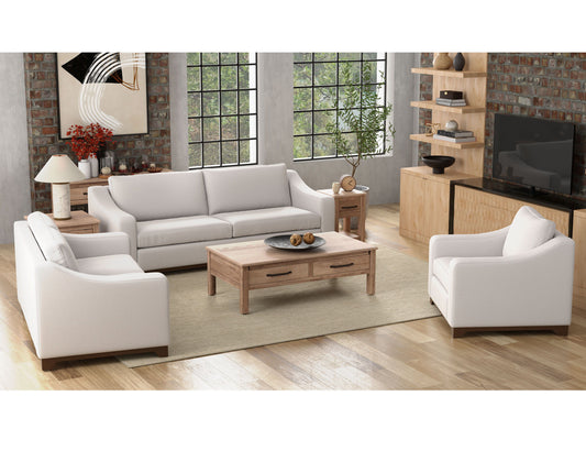 Natural Parota - Loveseat - Mink Withe - Premium Stationary Loveseats from International Furniture Direct - Just $1497.50! Shop now at brett interiors