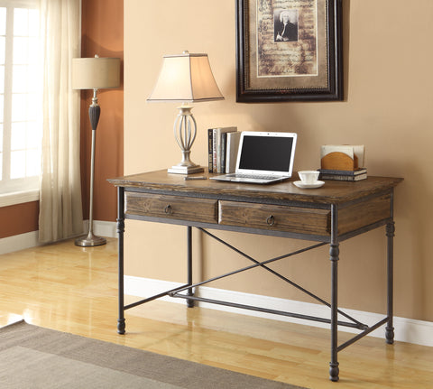 Corbin - Two Drawer Desk - Medium Brown - Premium Writing Desks from Coast2Coast Home - Just $2475! Shop now at brett interiors