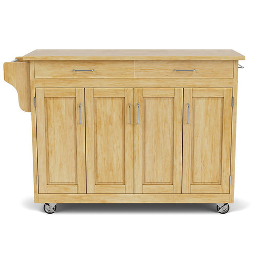 Create-A-Cart - 4 Doors Kitchen Cart - Light Wood Top - Premium Islands & Carts from Homestyles - Just $1499.98! Shop now at brett interiors