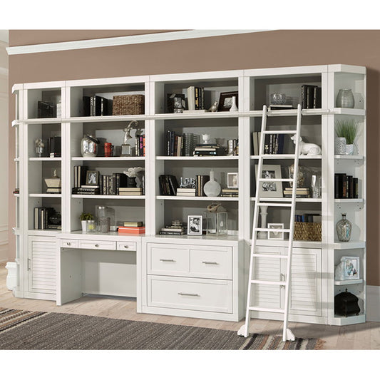 Catalina - 9 Piece Library Wall - Cottage White - Premium Library Walls from Parker House - Just $6187.50! Shop now at brett interiors