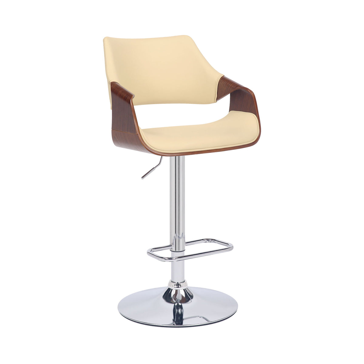 Aspen - Adjustable Bar Stool Chrome Base - Premium Adjustable Height from Armen Living - Just $262.50! Shop now at brett interiors