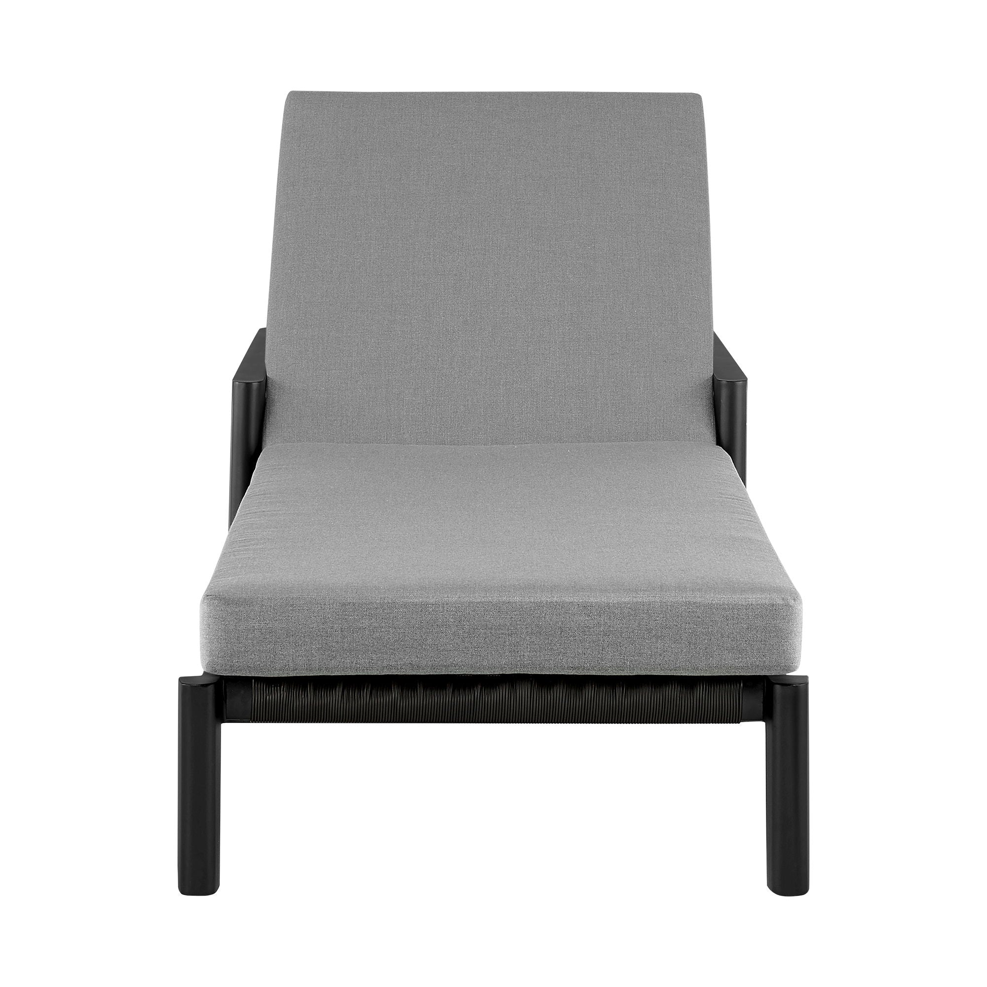 Cayman - Outdoor Patio Adjustable Chaise Lounge Chair With Cushions - Gray - Premium Chaises from Armen Living - Just $1827.50! Shop now at brett interiors