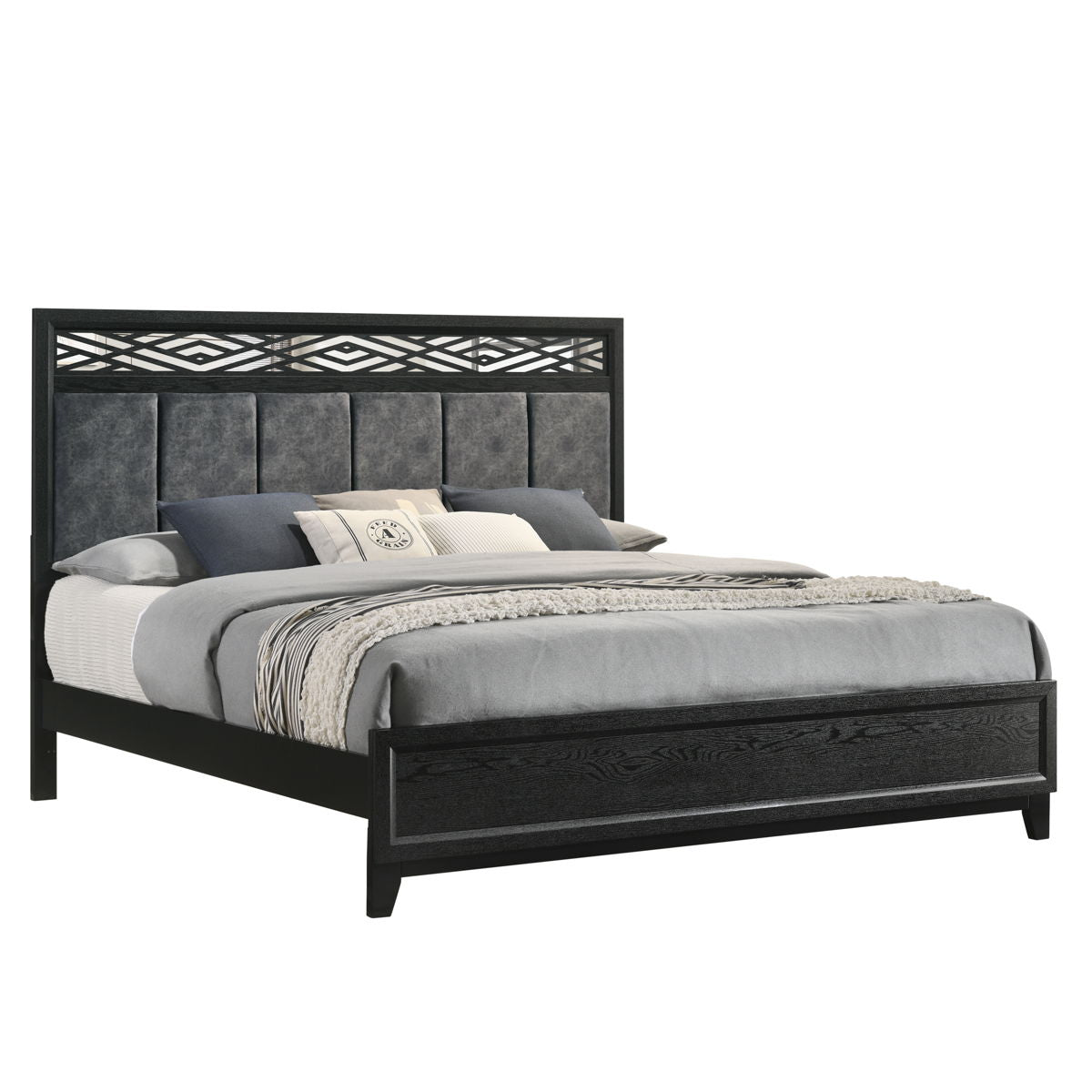 Obsidian - Bed - Premium Upholstered Beds from New Classic - Just $422.50! Shop now at brett interiors