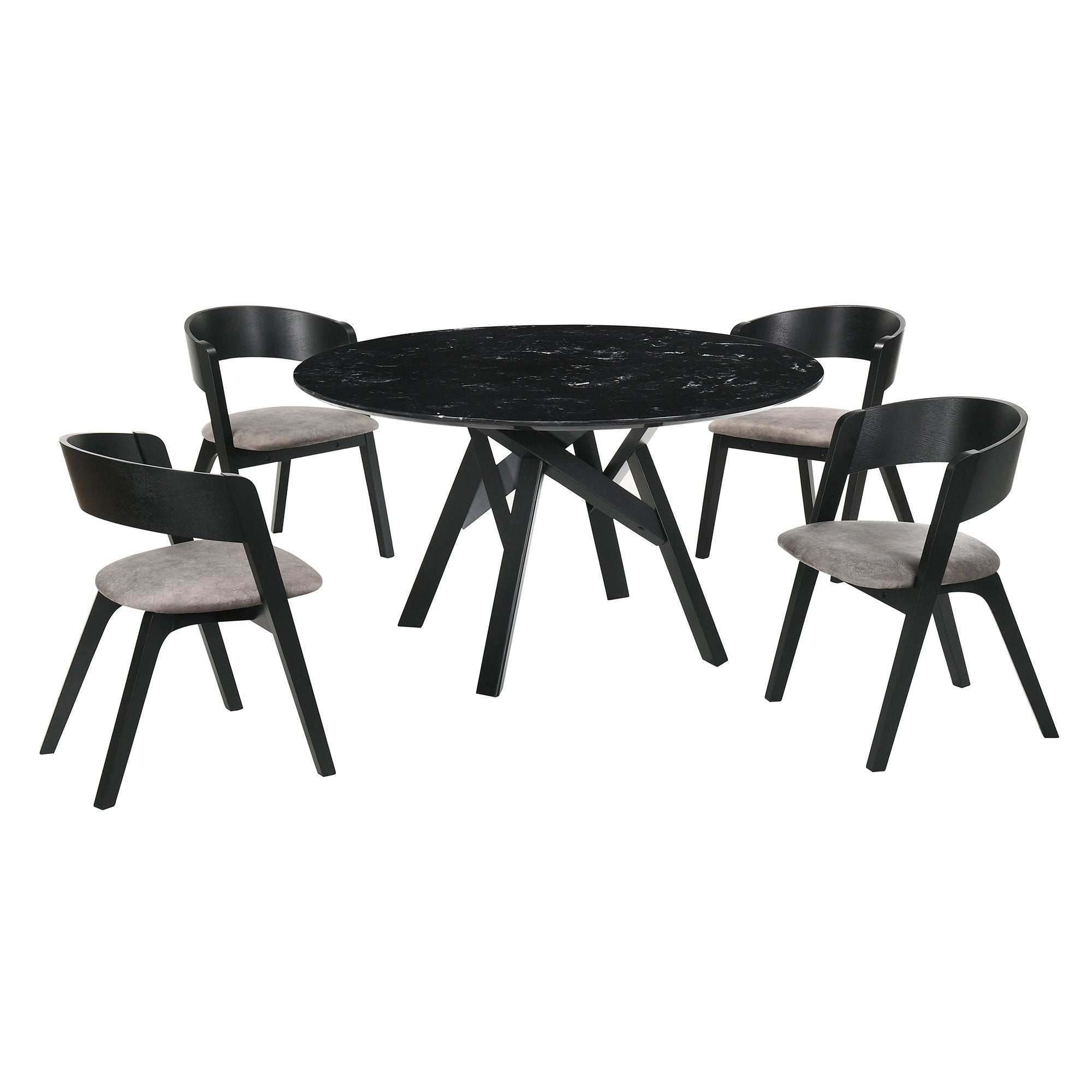 Venus And Jackie - Round Dining Set - Premium 5 Piece Dining Room Sets from Armen Living - Just $1967.50! Shop now at brett interiors