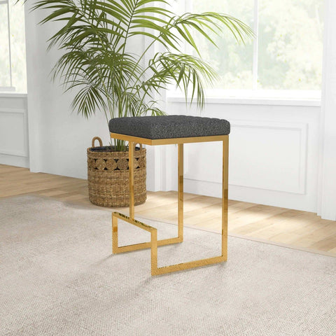 Joel - Mid Century Modern Luxury Upholstered Stool - Premium Counter Height (24"-27") from Ashcroft Furniture - Just $155! Shop now at brett interiors