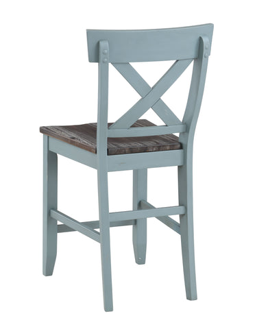 Bar Harbor - Counter Height Crossed Back Upholstered Dining Side Chairs (Set of 2) - Premium Chair Sets from Coast2Coast Home - Just $1650! Shop now at brett interiors