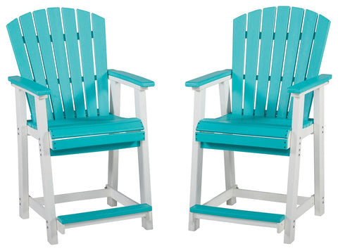 Eisely - Turquoise / White - Barstool (Set of 2) - Premium Stool Sets from Ashley Furniture - Just $1322.48! Shop now at brett interiors