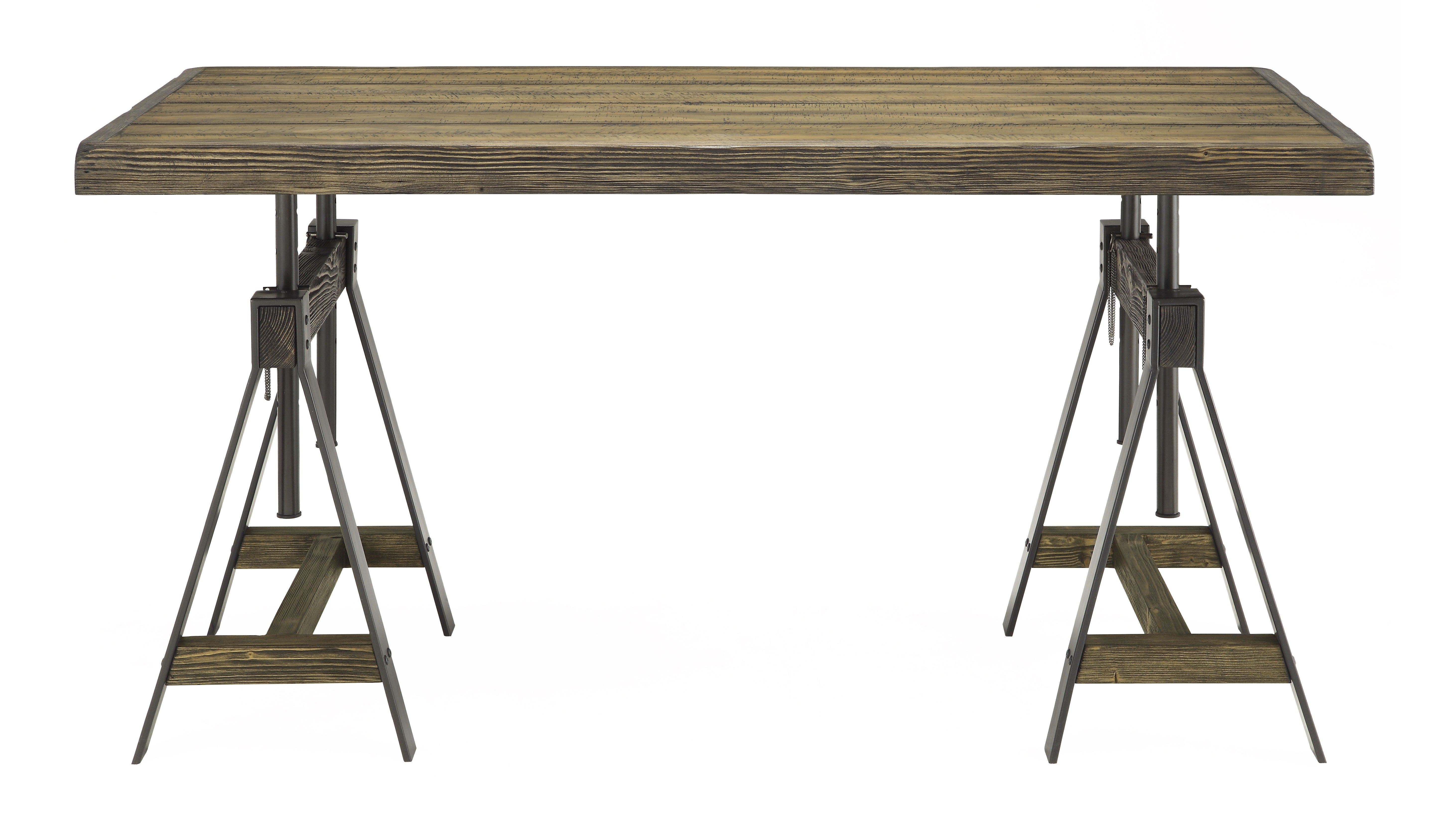 Camden - Adjustable Dining Table / Desk - Distressed Brown - Premium Dining Tables from Coast2Coast Home - Just $3135! Shop now at brett interiors